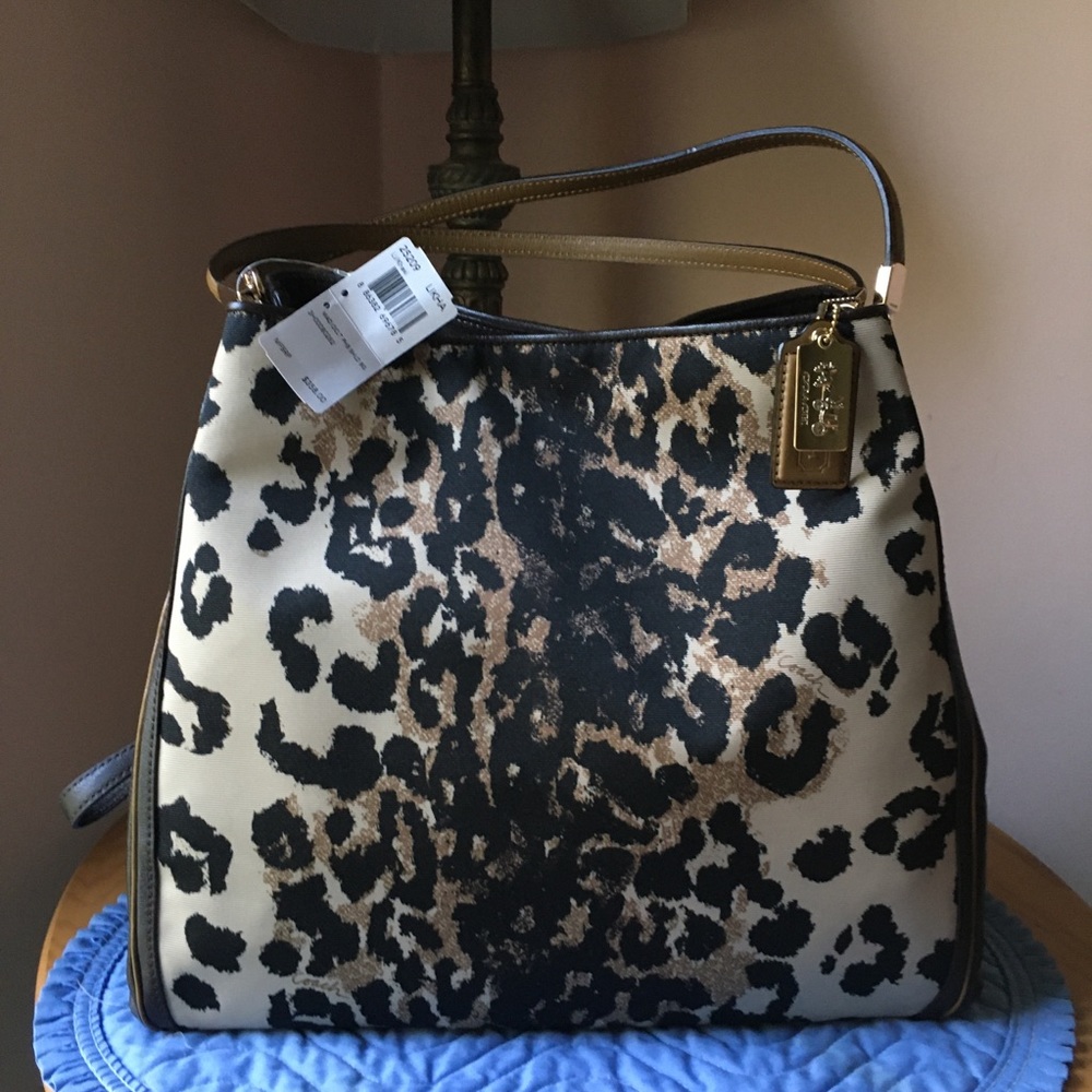 ❤️ Coach Madison Phoebe Ocelot Shoulder Bag